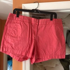 Coral J. Crew broken in chino shorts